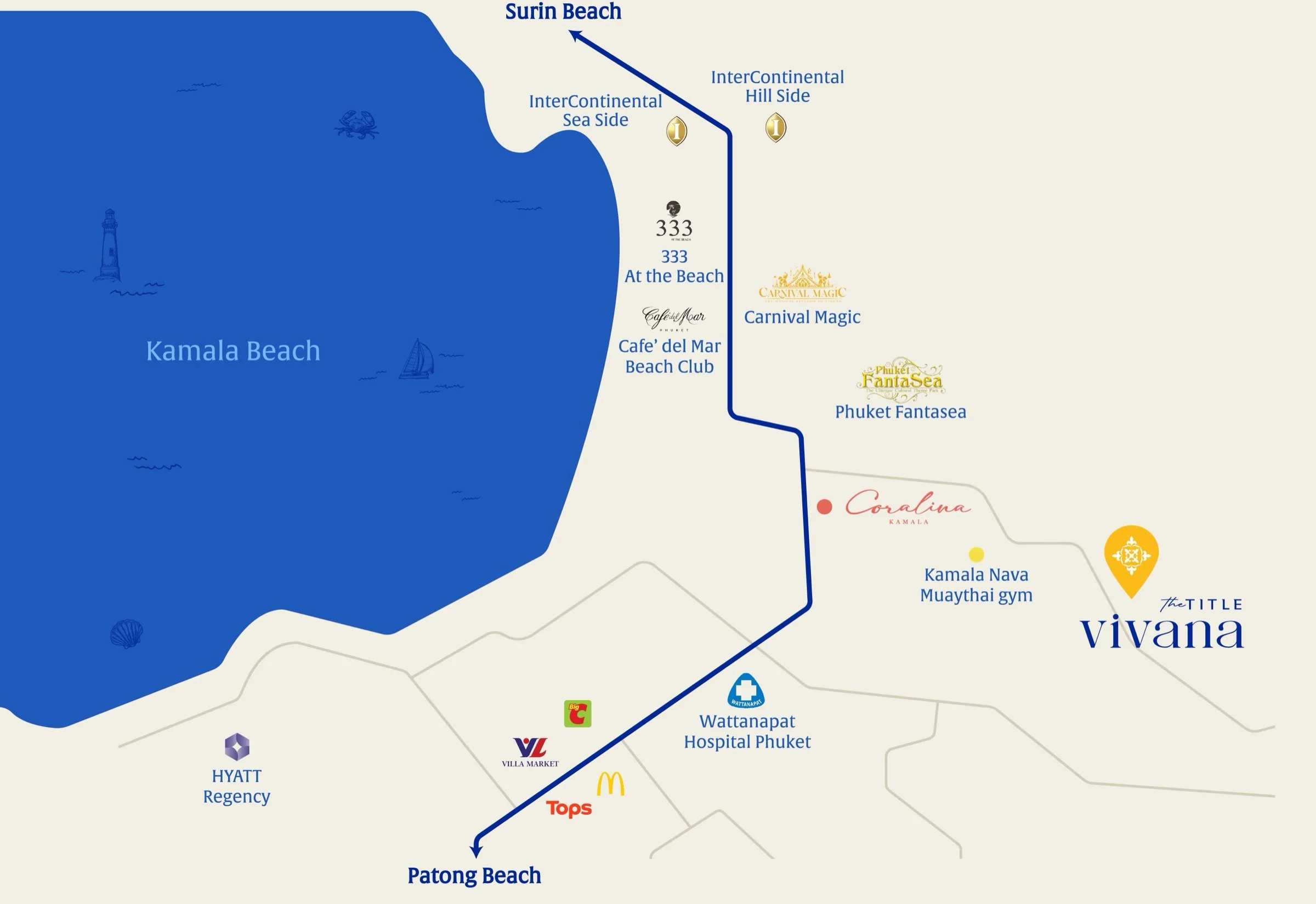 The Title Vivana location and nearby landmarks